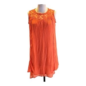 John Paul Richard Tunic Dress Petite Babydoll With Lace Trim Women's Size PM